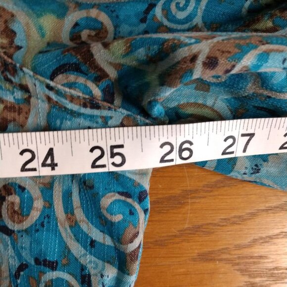 C.J. Banks Swirl Blue/Brown Jack - 3/4 Sleeve - Size 2X - Picture 4 of 9